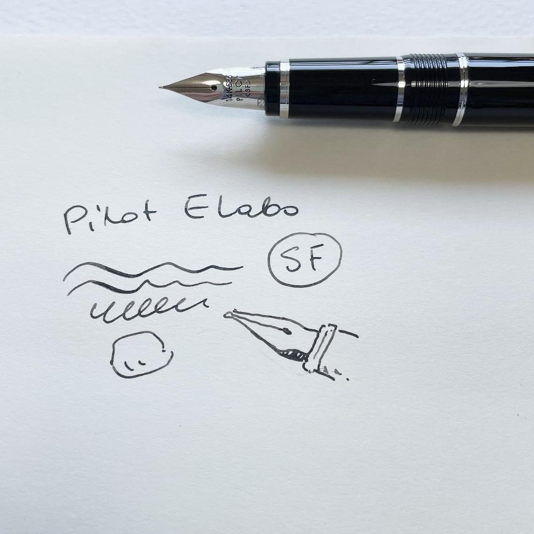 Pilot Elabo エラボ 万年筆 黒 SFペン先 軟調の万年筆】パイロット（PILOT）エラボー（ELABO）【レビュー