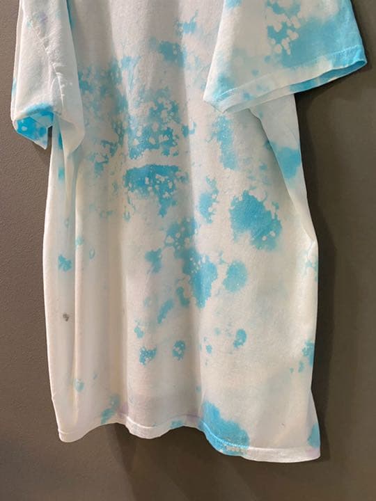 古着 ビンテージ タイダイ 染め Tシャツ 青空 雲 Sky ホワイト 水色