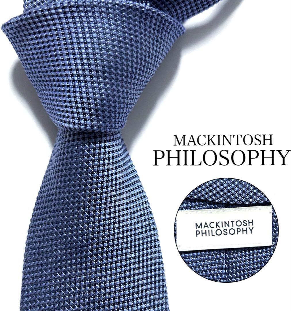 MACKINTOSH PHILOSOPHY ネクタイ ソリッド ブルー小物