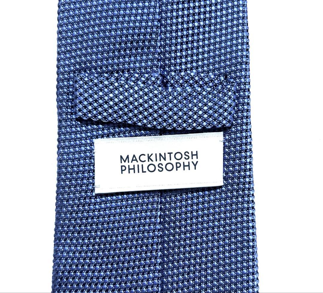 MACKINTOSH PHILOSOPHY ネクタイ ソリッド ブルー