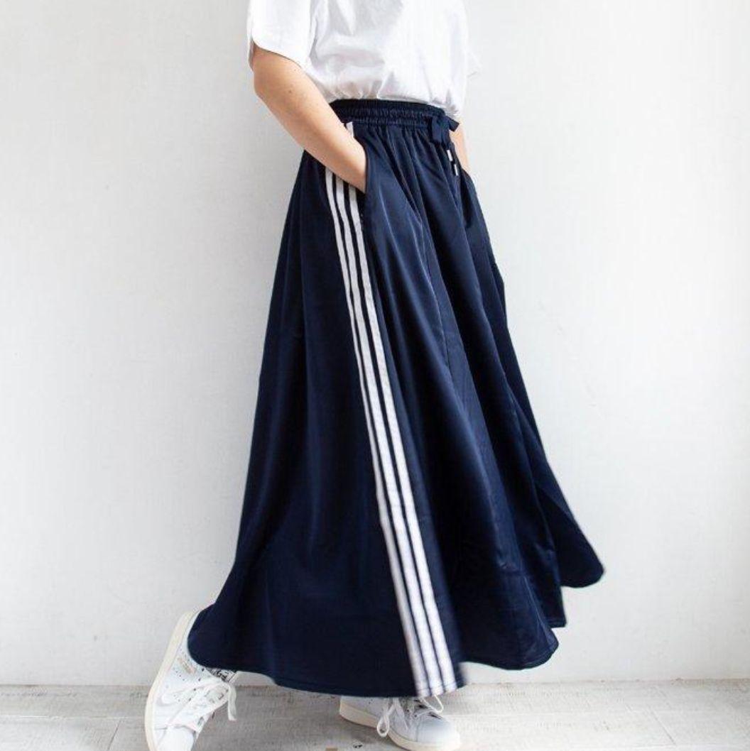 新品】adidas LONG SATIN SKIRT ロング サテン スカート - メルカリ