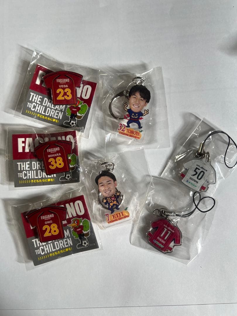 ファジアーノ岡山ピンバッジ アクリルキーホルダー - メルカリ