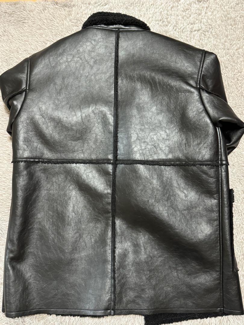 【美品 SENCE OF PLACE】リバーシブルレザーライクボアジャケット