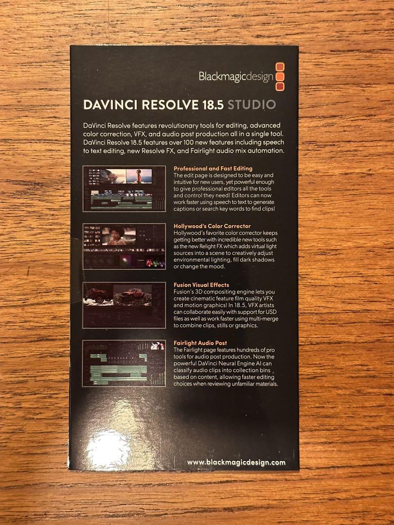 その他 Davinci Resolve Studio 18.5