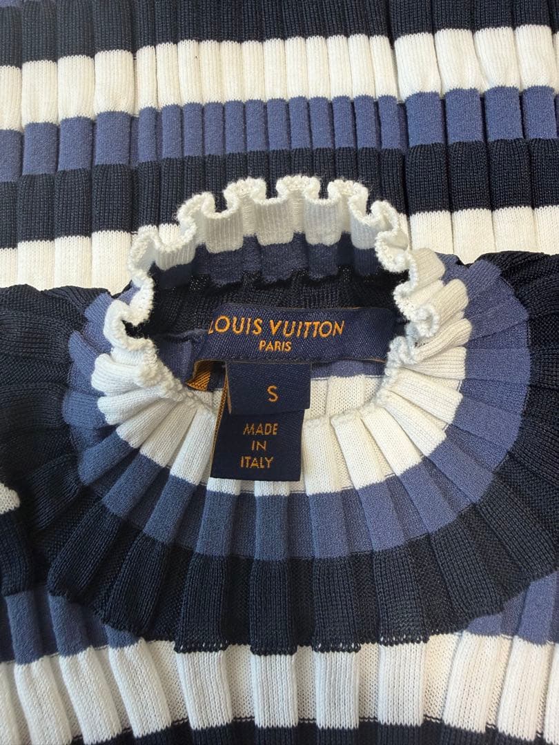 LOUIS VUITTON ルイヴィトン ボーダー リブニット半袖 サイズS LOUIS VUITTON ルイヴィトン ボーダー リブニット半袖 サイズS