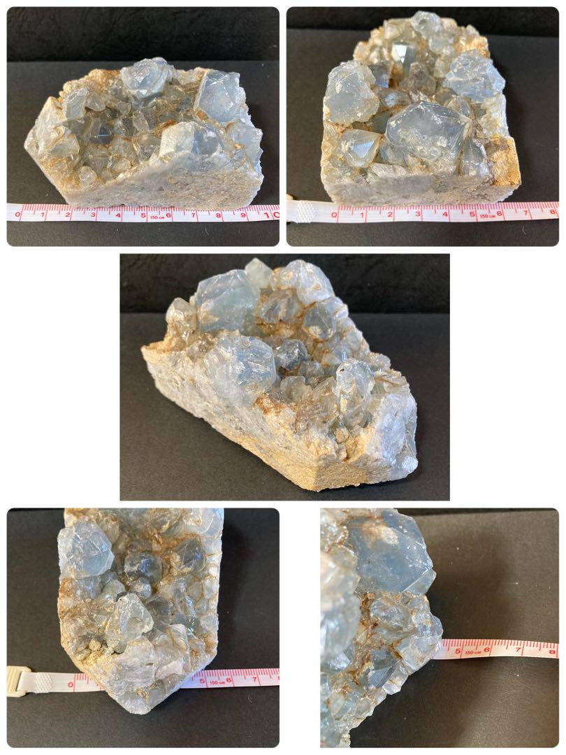 ピンクアメジスト 水晶 セレスタイト 原石クラスターset 天然石