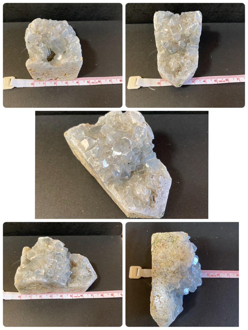 ピンクアメジスト 水晶 セレスタイト 原石クラスターset 天然石