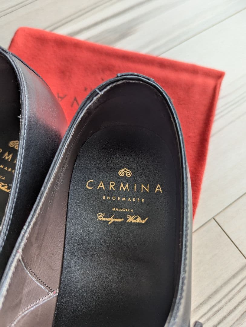 カルミーナ シングルモンクストラップ　ボックスカーフ レイン80156