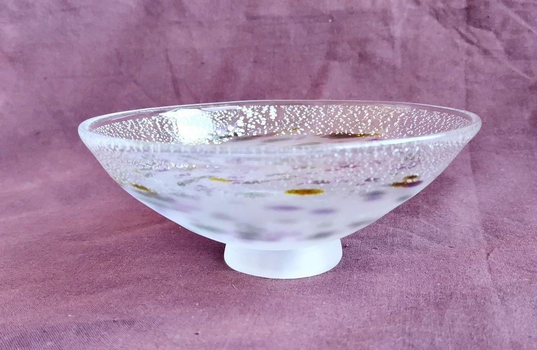 手吹きガラス冷茶平茶盌 (未使用 新品同様)