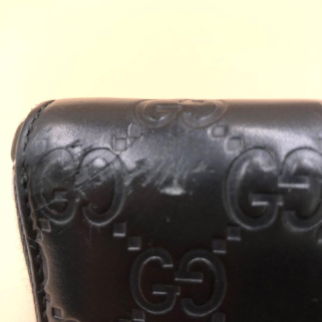 SG3765B GUCCI グッチ GG柄 ラウンドファスナー 長財布 ブラック
