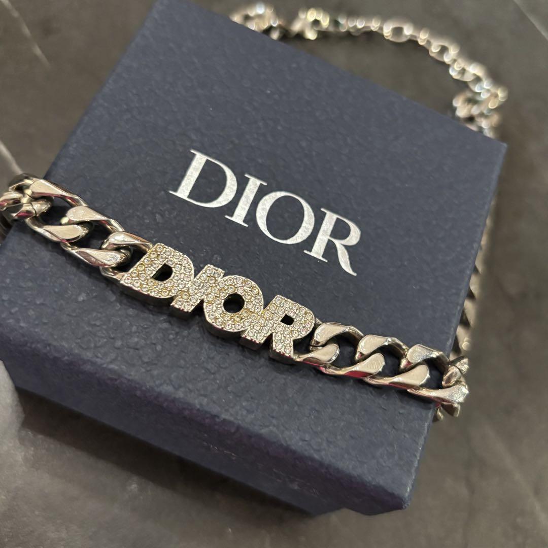 christian dior チェーン　ネックレス　ラインストーン　現行