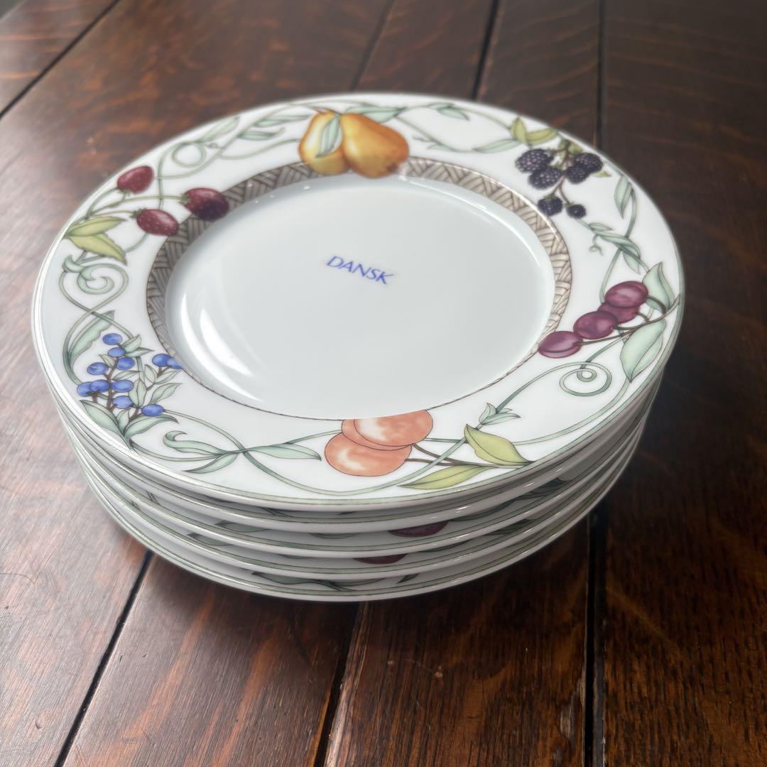未使用　ダンスク　アンブリアンフルーツ　プレート5枚　19cm DANSK