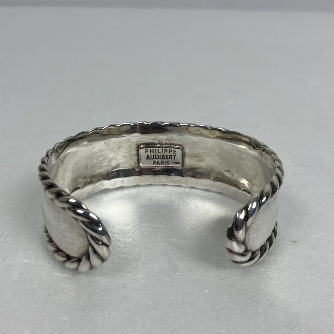 【美品】PHILIPPEAUDIBERT ツイストバングル　シルバー　SV925