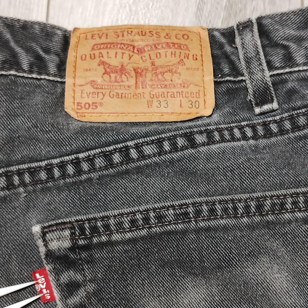 levis usa製 リーバイス 505 デニム サルファブラック 後染め