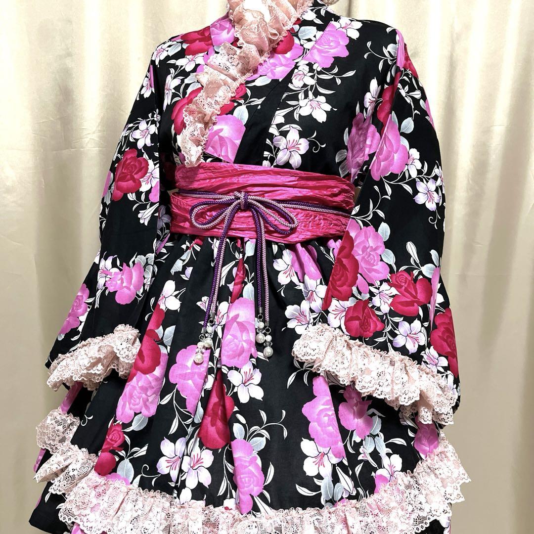 BB⑤ 浴衣 地雷系 量産型 ドレス 姫ギャル - メルカリ