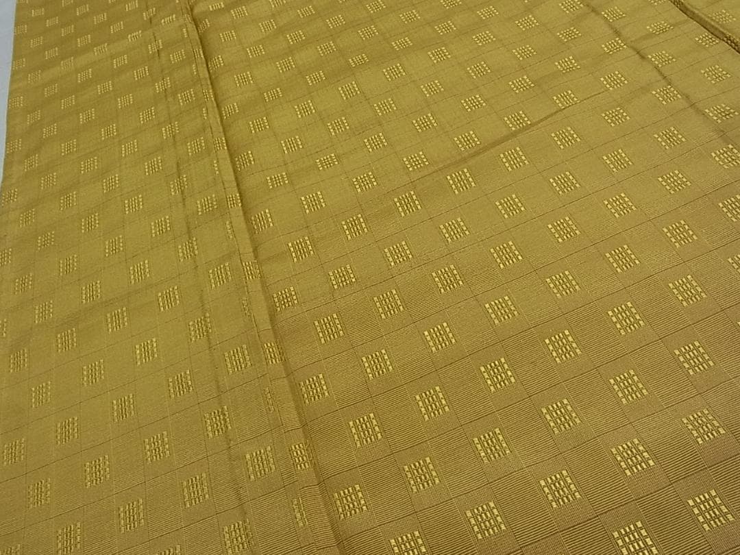 ♦︎きもの結♦︎ 花織 紬 単衣 格子 正絹 美品♦︎sa137 ♦︎きもの結♦︎ 花織 紬 単衣 格子 正絹 美品♦︎sa137