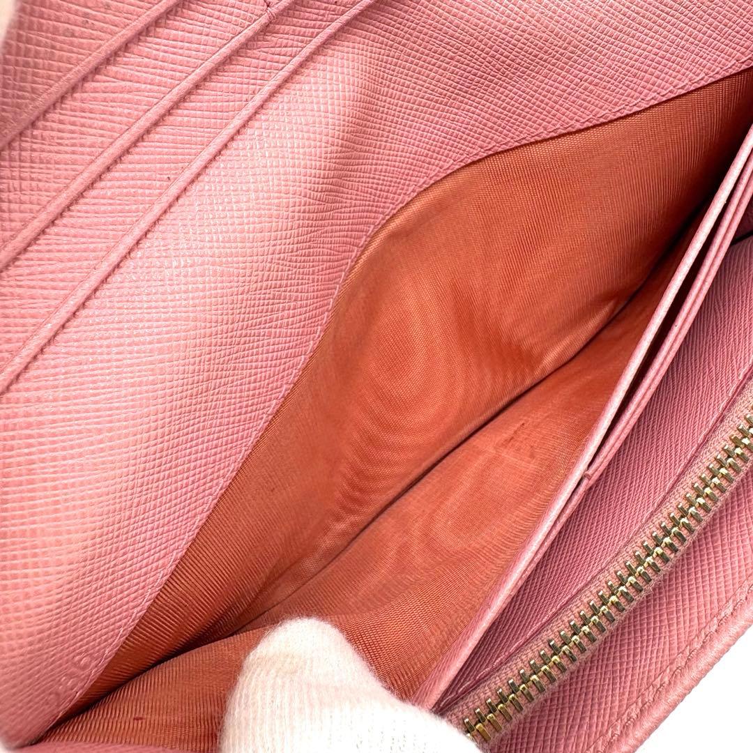 PRADAプラダ サフィアーノレザー 長財布 メタルライン ピンクベージュ mdprevattcaulkingandwaterproofing.com