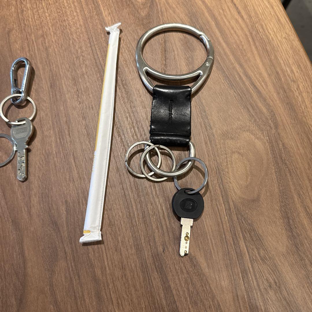 エンダースキーマ カラビナ キーホルダー 3連リング 黒 Hender Scheme (エンダースキーマ) karabiner / カラビナー