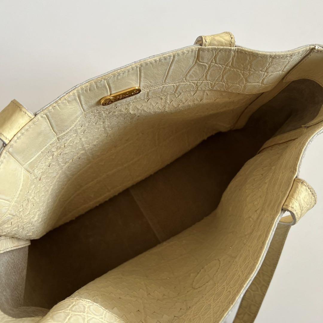 90s FENDI CROCODILE PYTHON HAND BAG