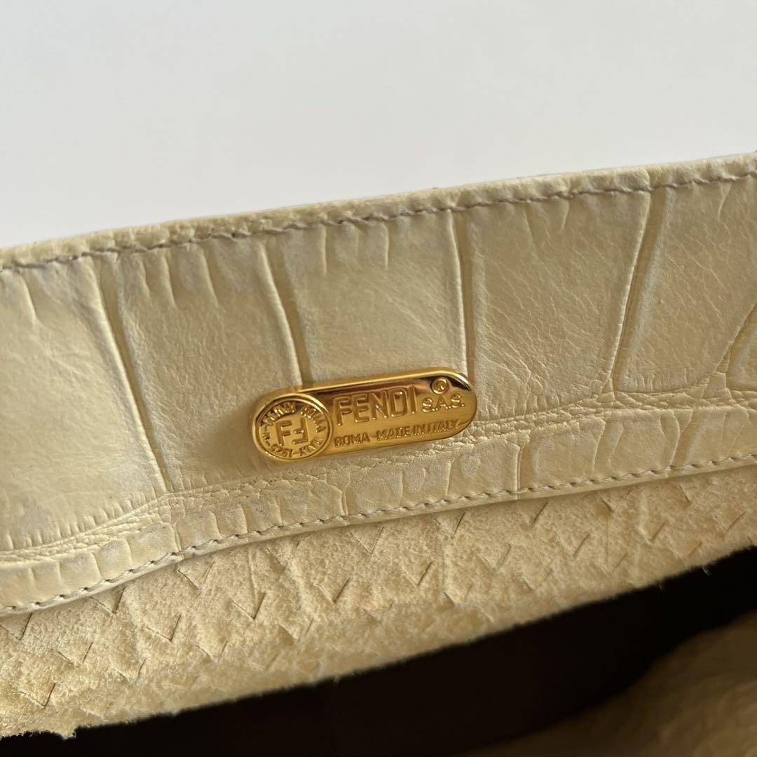 90s FENDI CROCODILE PYTHON HAND BAG