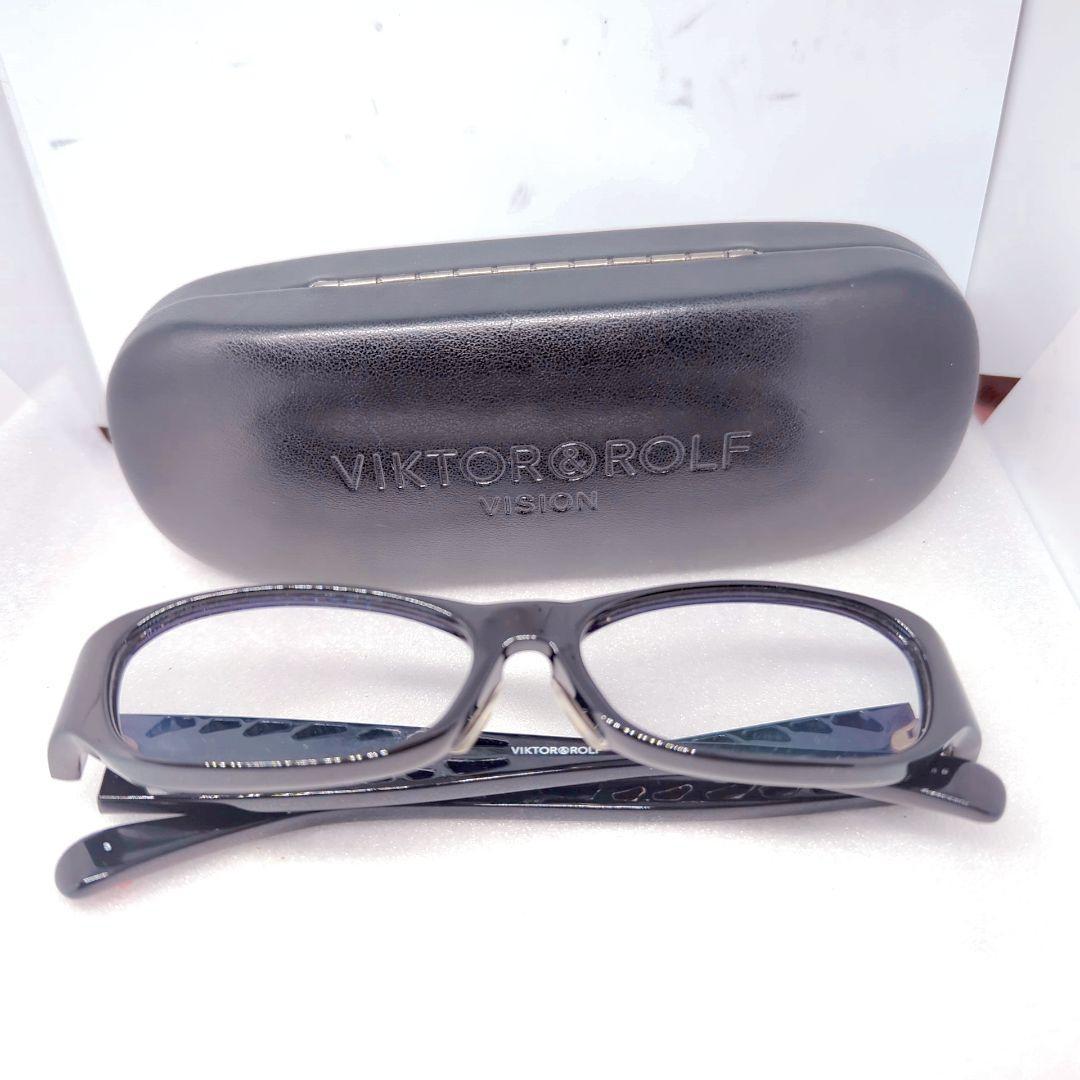 ヴィクター&ロルフ VIKTOR&ROLF メガネ プラスチック クリア×黒 5,800円