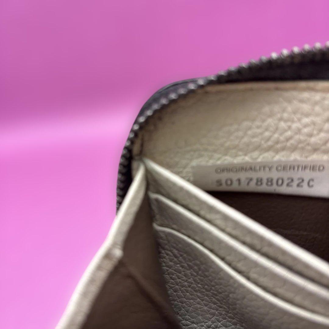 ◆正規品◆ボッティガヴェネタイントレチャートラウンドファスナー長財布ブラック