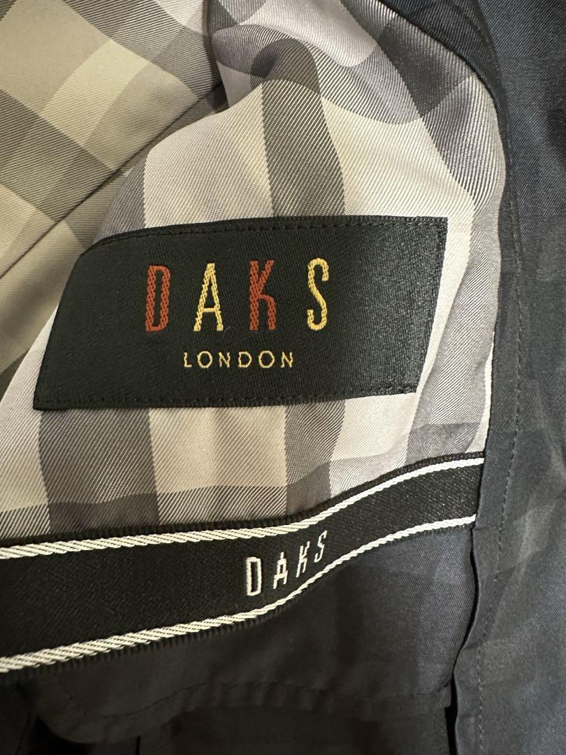 DAKS ダックス チェック柄 ナイロンジャケット ダークネイビー