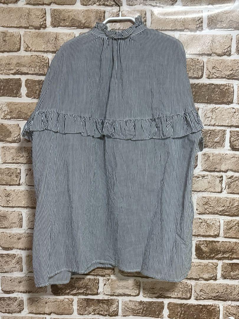 Spick & Span 　コットンシルクティアードフリルスリーブブラウス