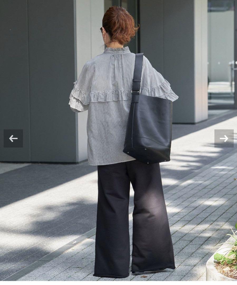 Spick & Span 　コットンシルクティアードフリルスリーブブラウス