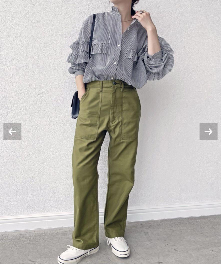 Spick & Span 　コットンシルクティアードフリルスリーブブラウス