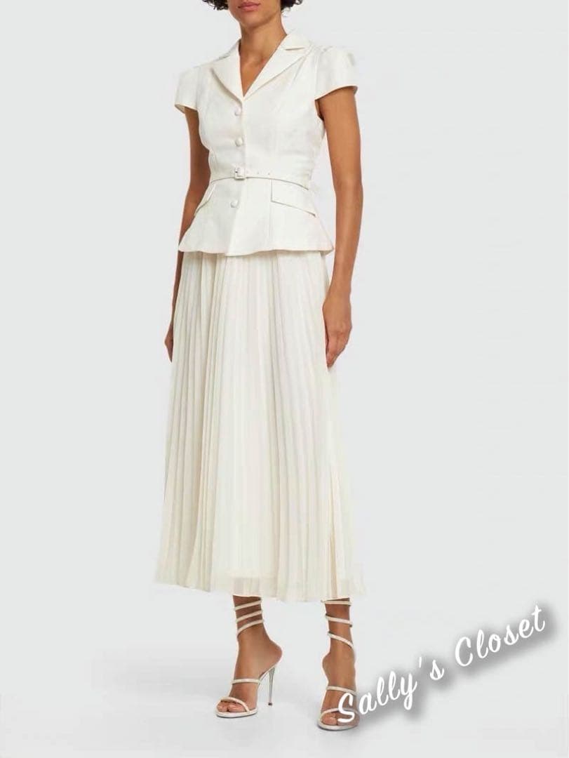 ❤️人気新作 新品♡ SelfPortrait 白切替ロングワンピース♡　A91