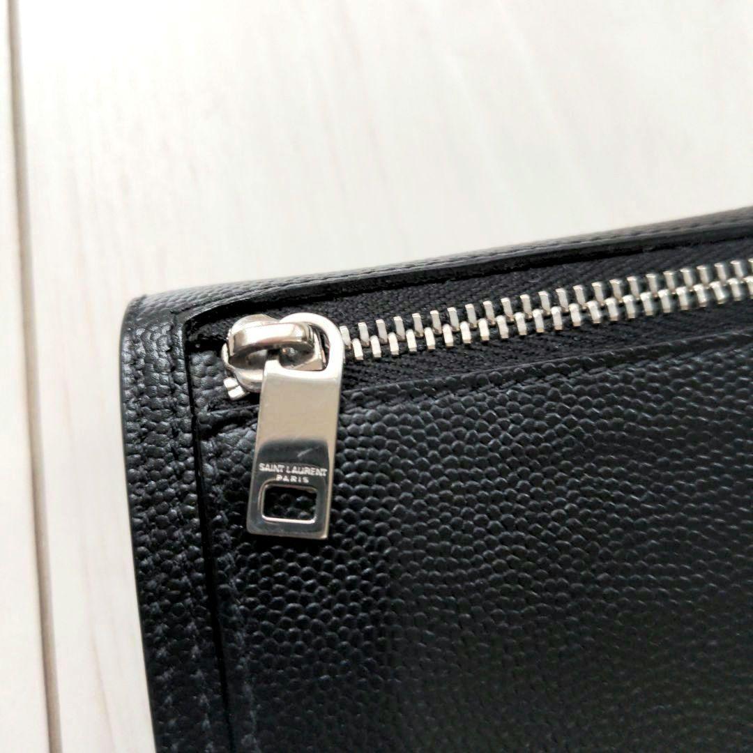 最終値下げ【極美品】SAINT LAURENT キーケース型三つ折り財布 レザー