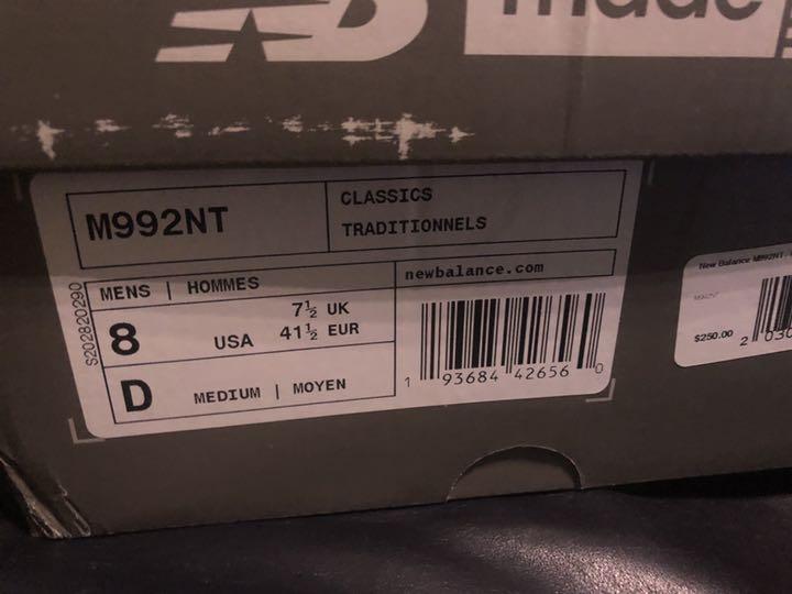 ニューバランスM992NT MADE IN USA