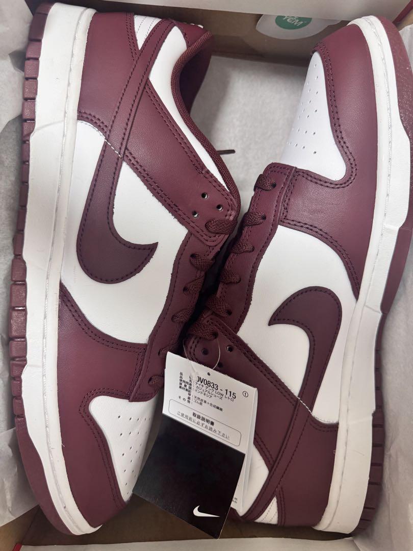 Nike Dunk Low バーガンディ/ホワイト 新品JP32