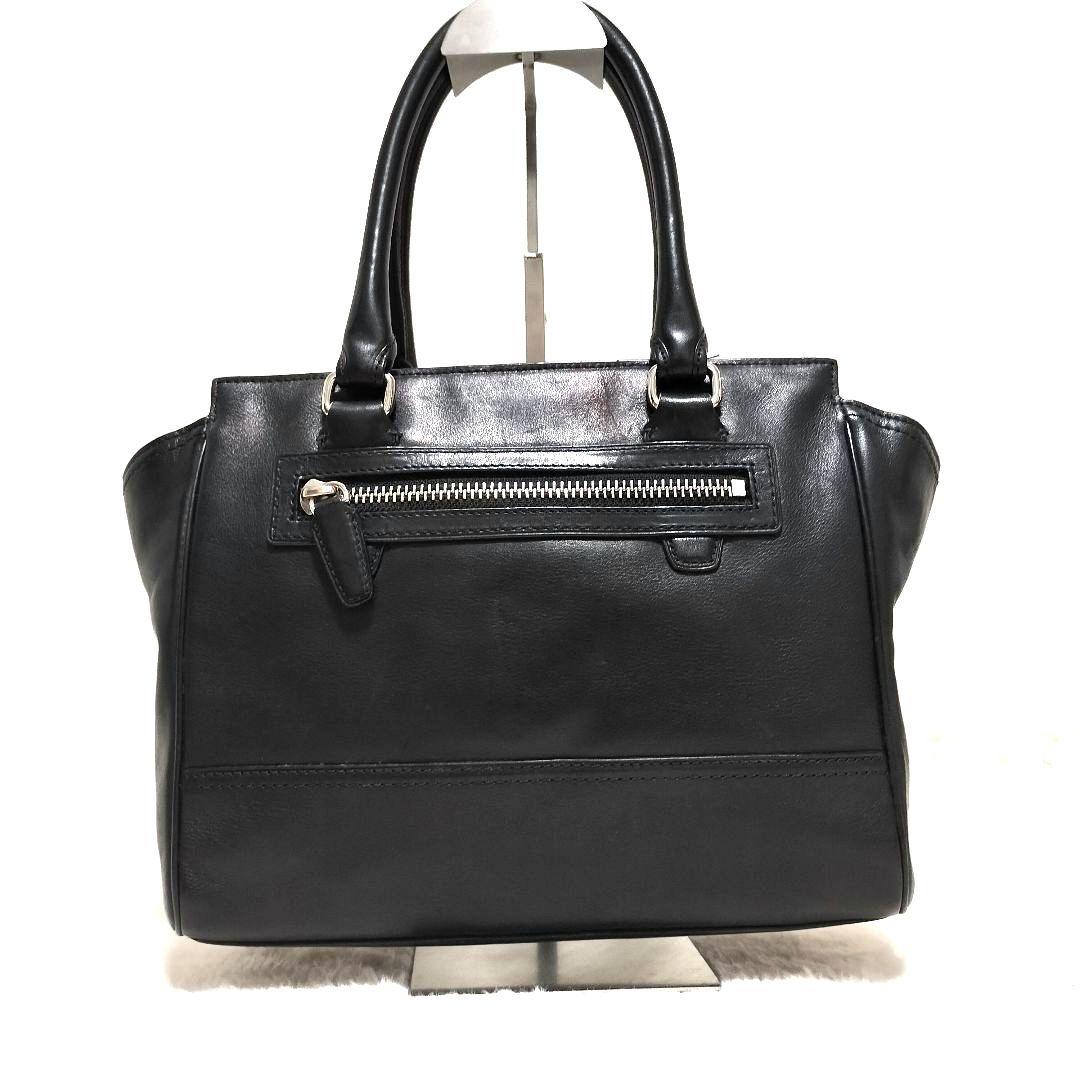 COACH ハンドバッグ オールレザー タッセル ブラック - メルカリ
