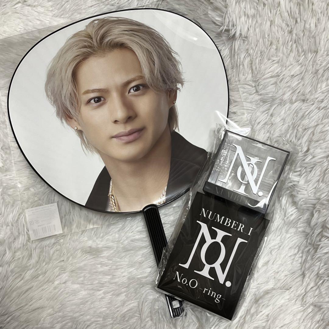 美品、即購入OK❣️Number_i 平野紫耀 うちわ ペンライト2本 3点セット Number_i ナンバーアイ 平野紫耀 うちわ ペンライト セット 匿名配送