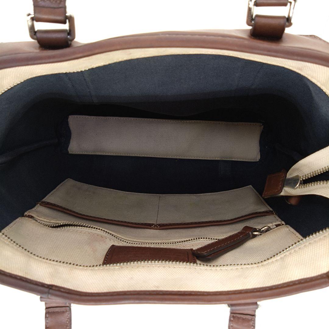 COACH キャンバス トートバッグ ブリーカー ストライプド A4収納