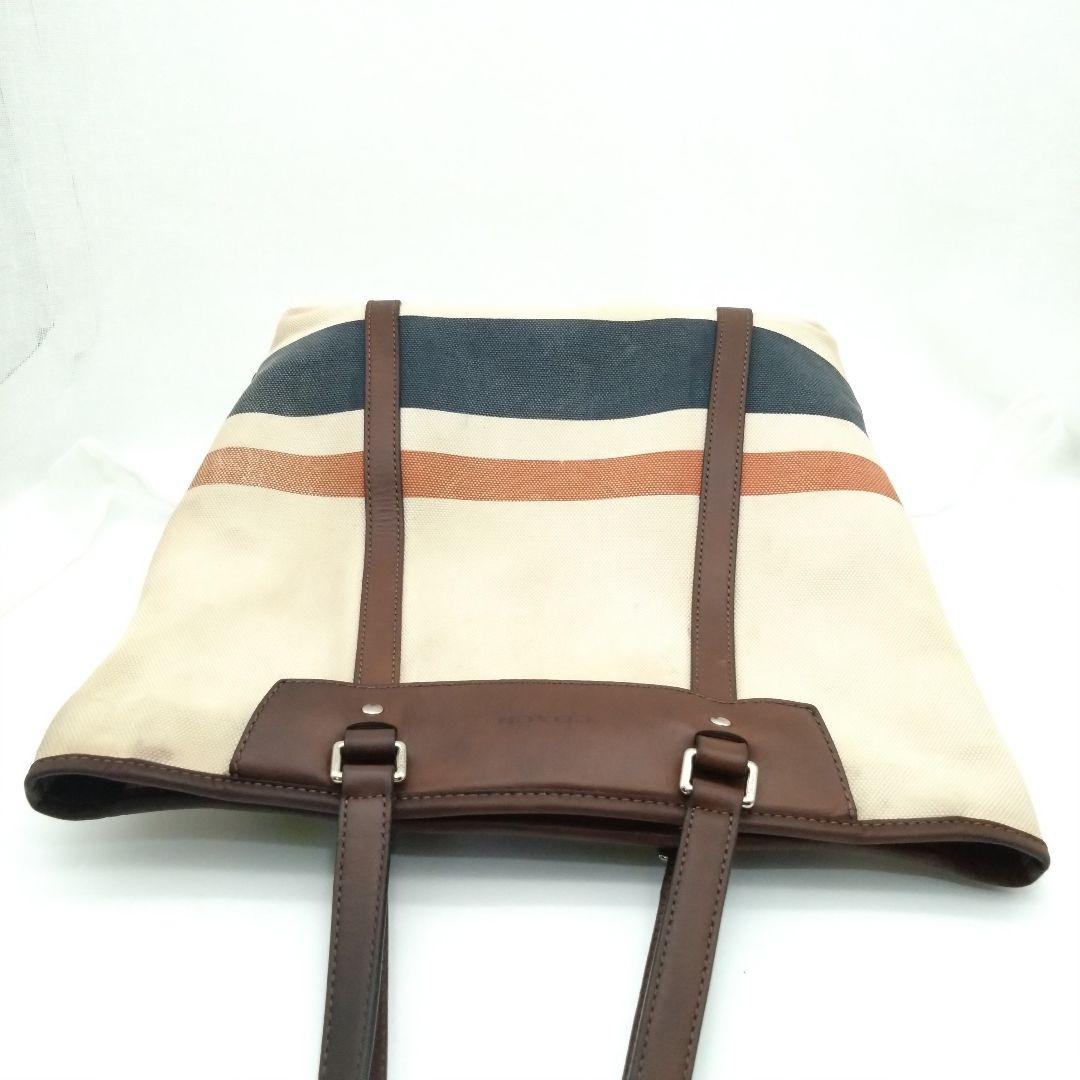 COACH キャンバス トートバッグ ブリーカー ストライプド A4収納