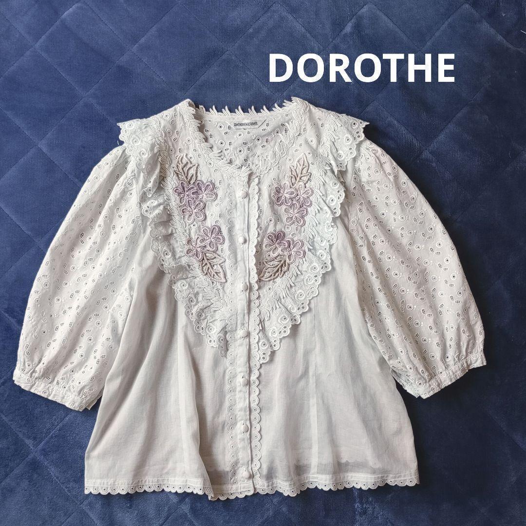 DOROTHE　ブラウス　刺繍　レース　日本製　pink houseお好きな方に