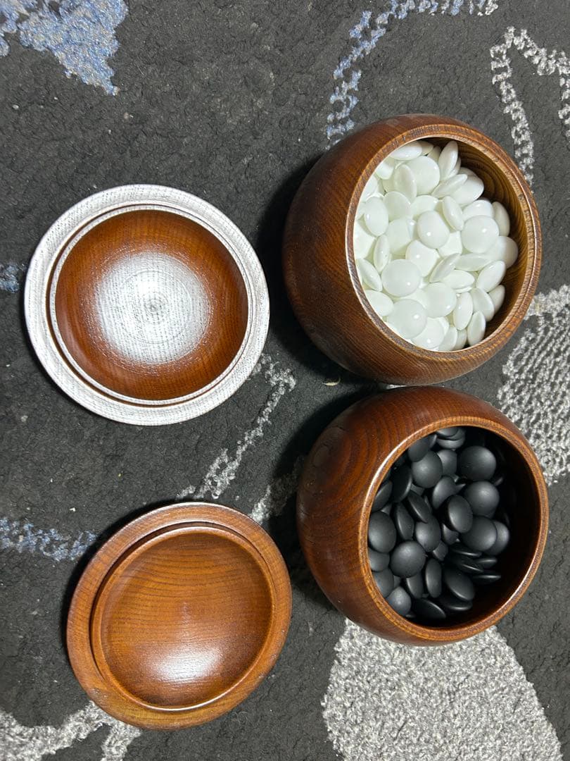 折りたたみ式碁板&碁石セット 6枚セット】木製 折りたたみ式囲碁盤 標準