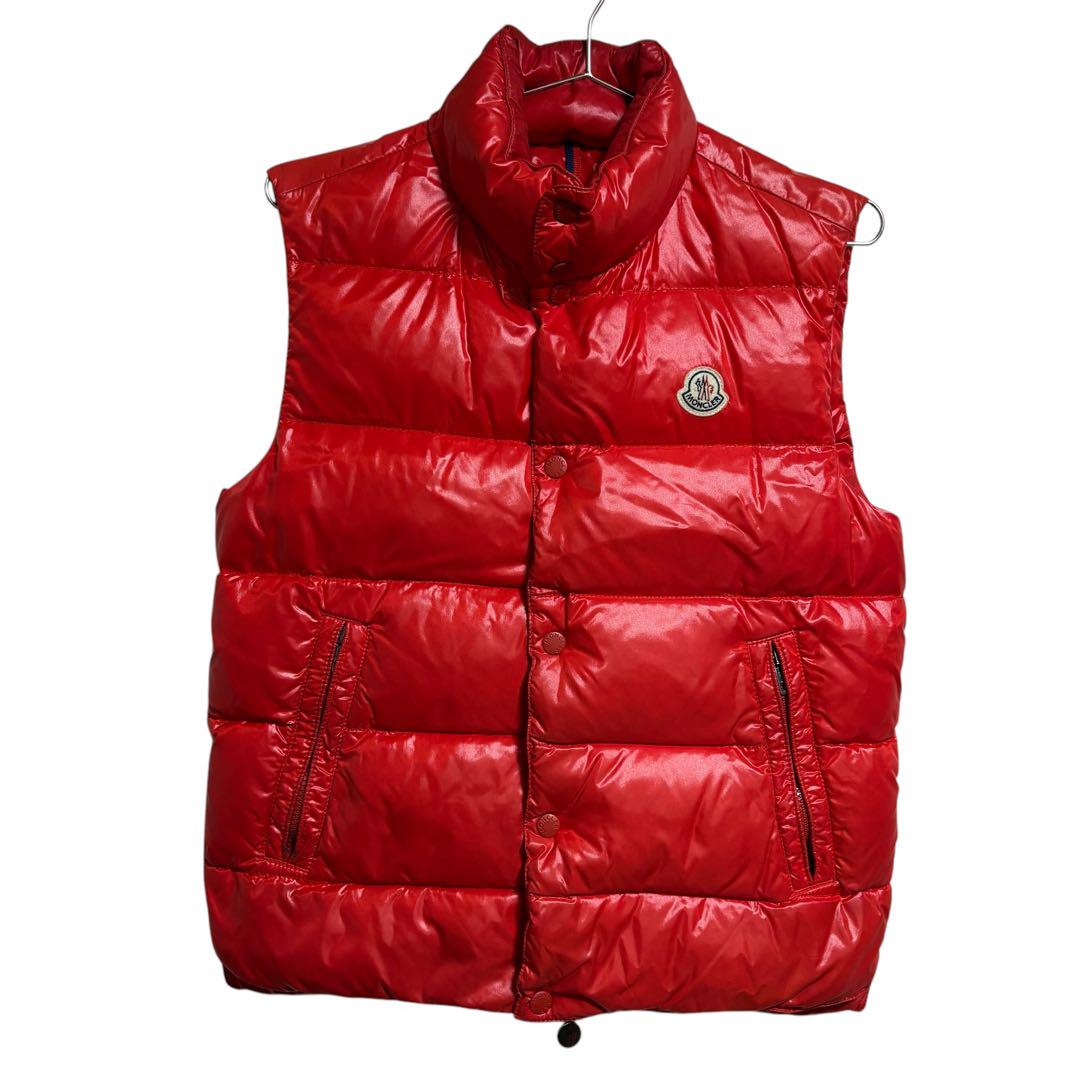 【極美品】MONCLER モンクレール ダウンベスト 0 レッド