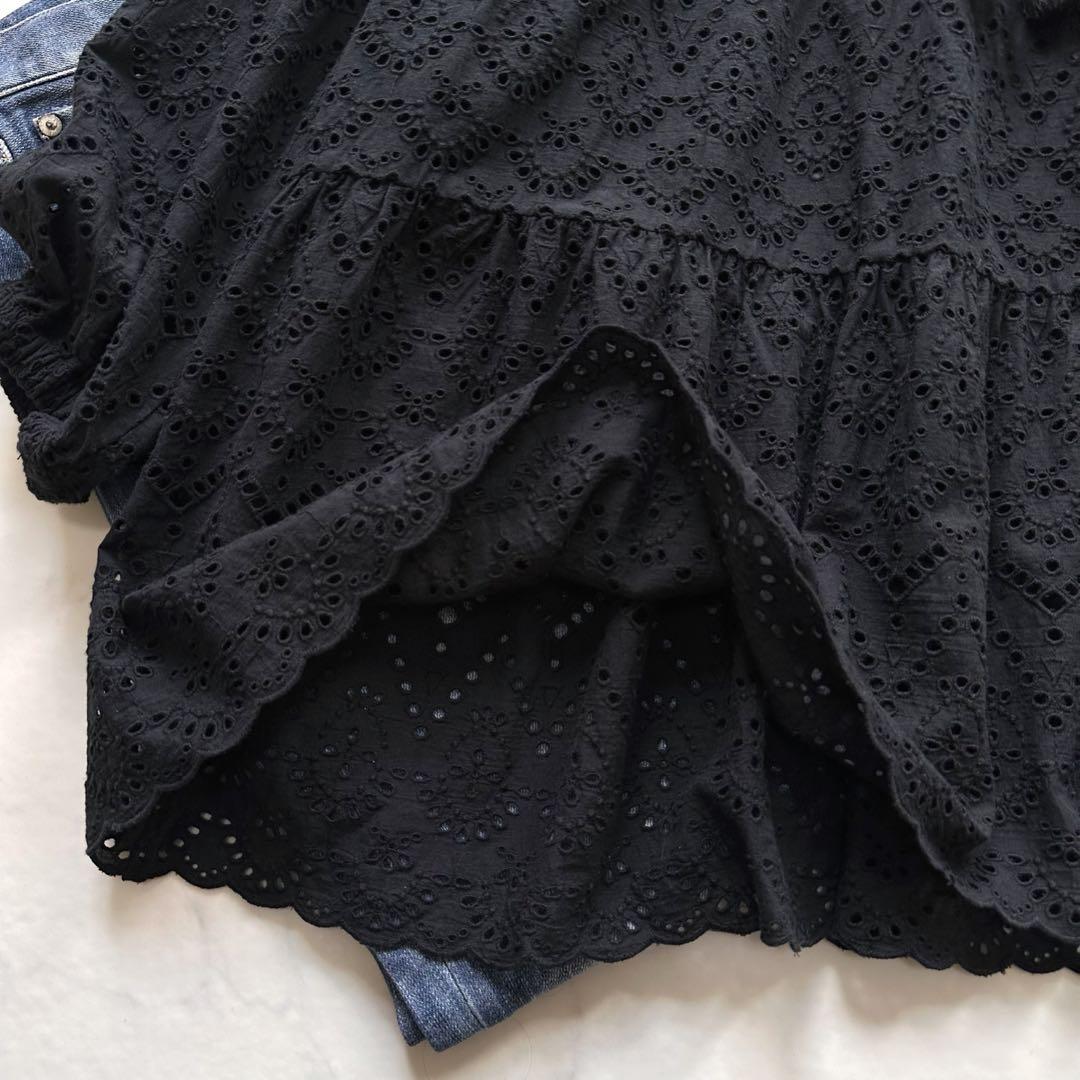 hee 新品 relume カットワーク刺繍ティアードブラウス