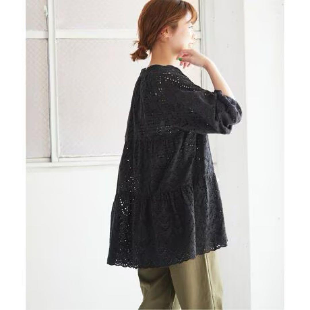 hee 新品 relume カットワーク刺繍ティアードブラウス