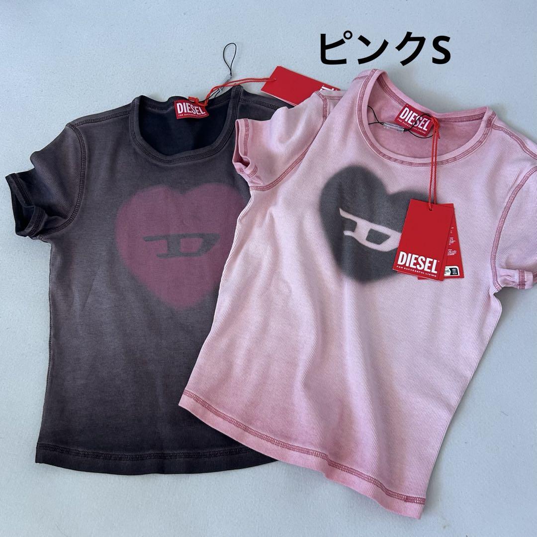 【新品】DIESEL T-Ele ロゴTシャツ ハート S