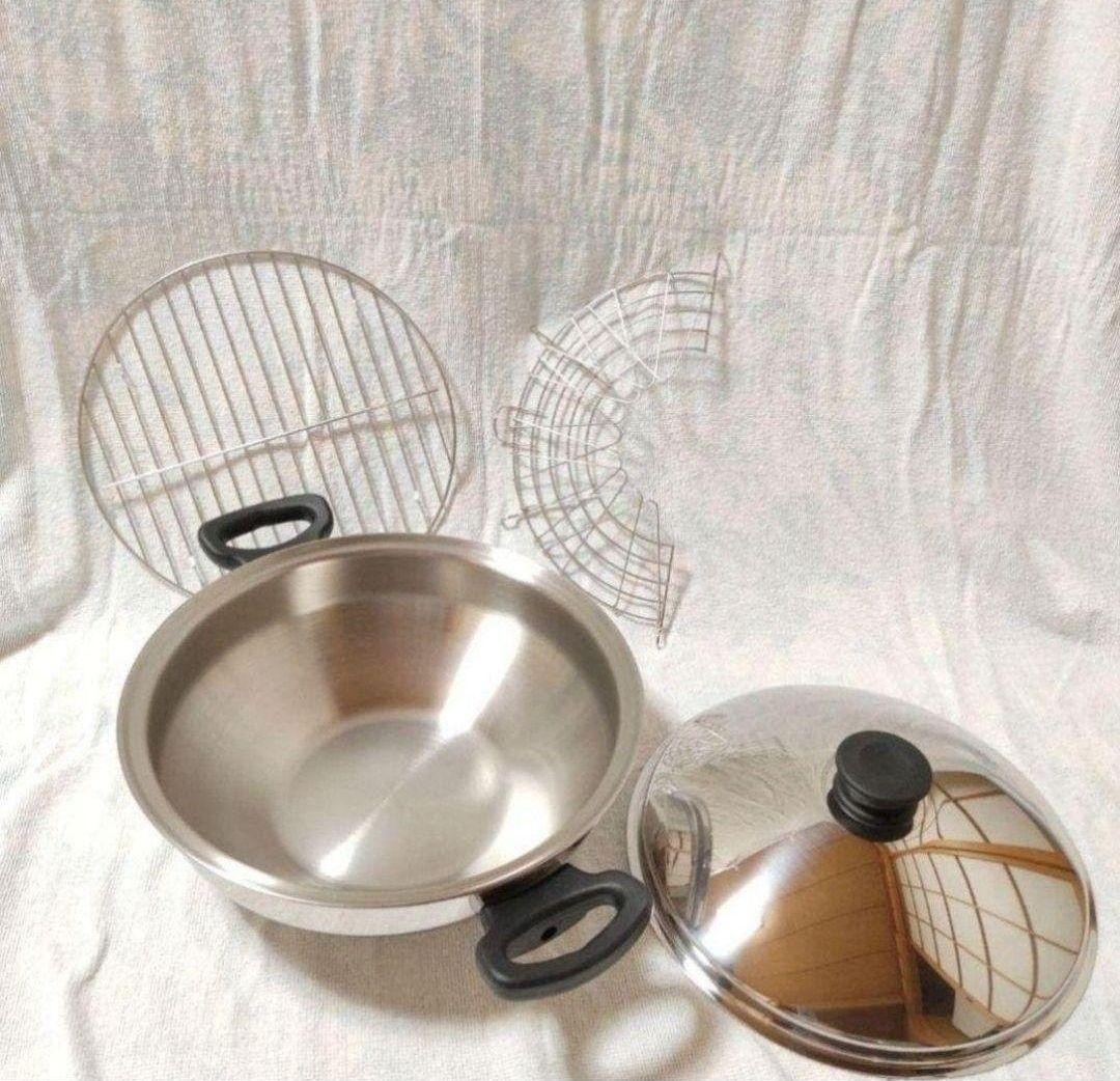 2024年製 超美品 1~2回使用のみ アムウェイ ウォック 鍋 網付き