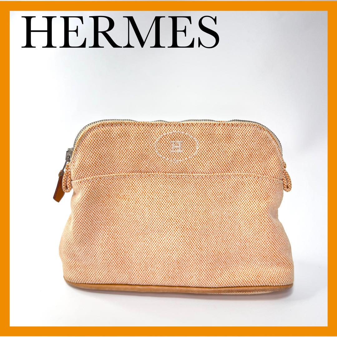 HERMES❤エルメス ボリードポーチ 20 オレンジ系 ポーチ ボリード