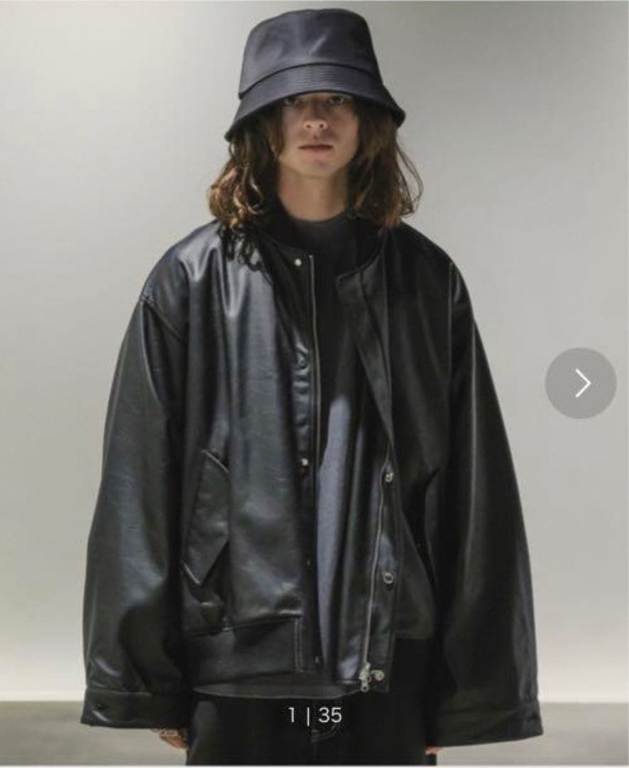 完売品 CasperJohn ワイドアームMA-1 ブラック Mサイズ レザー 9,044円