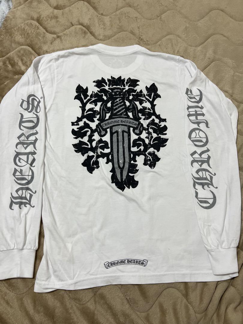 在庫少♪【CHROME HEARTS】Malibu限定 ロングTシャツ ホワイト クロムハーツ Chrome Hearts ロングTシャツ Lサイズ ホワイト