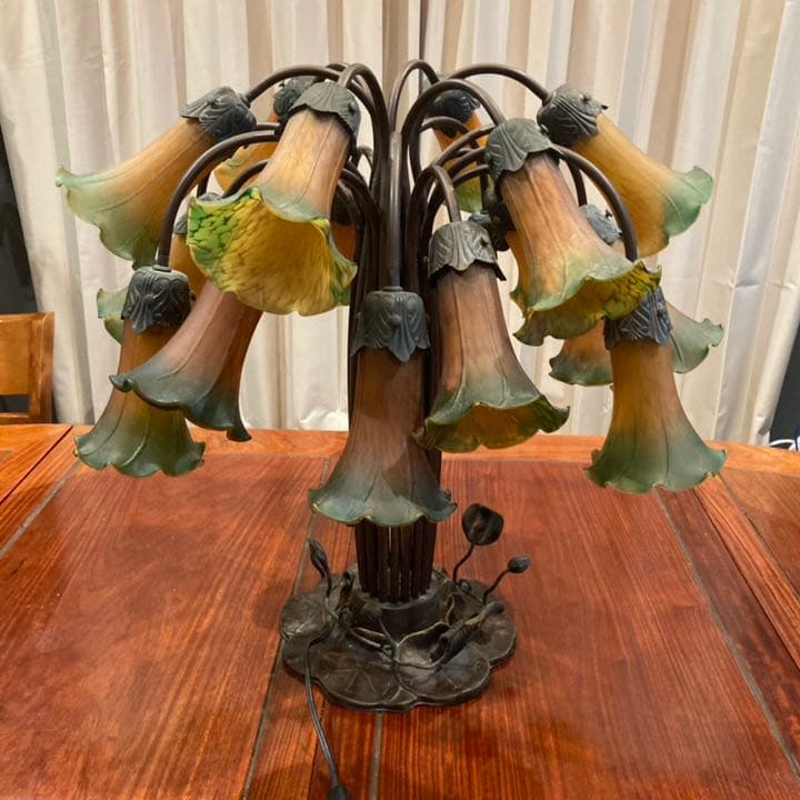 57%OFF!】アンティーク ブロンズ製 リリーランプ ヴィンテージ