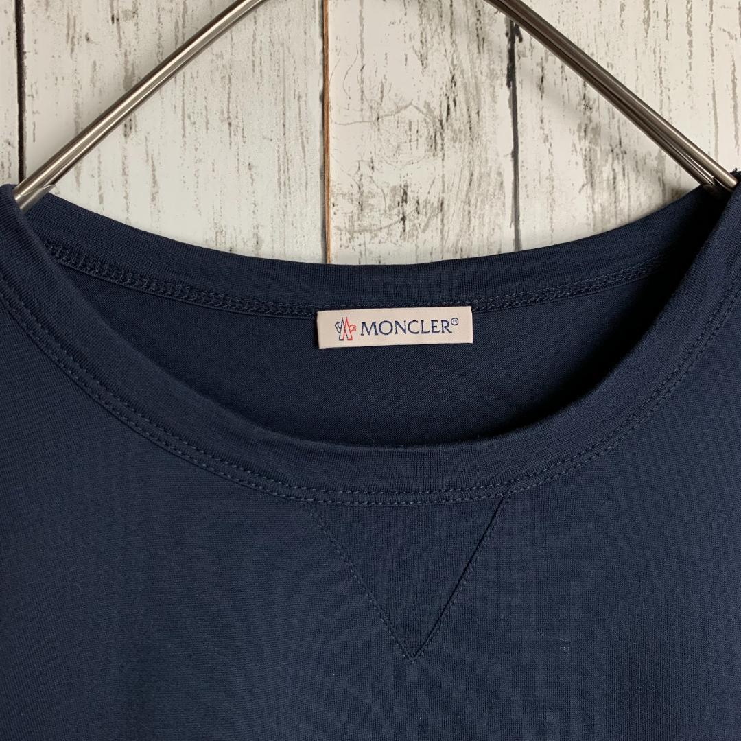 【鑑定済み・最高級の逸品】モンクレール☆ダブルワッペンロゴ入りTシャツ/2768